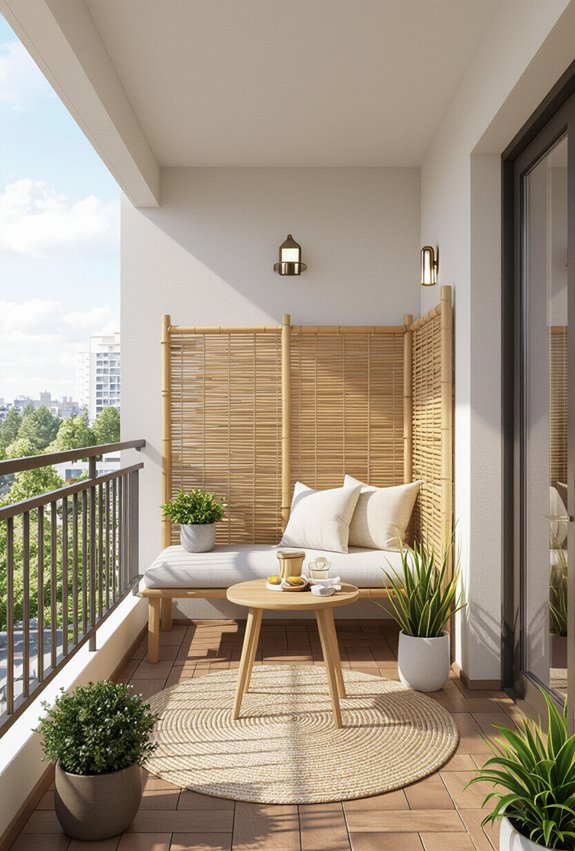bamboo rolls and fabrics