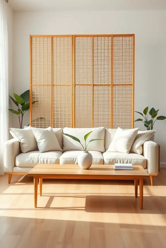 bamboo room divider elegance