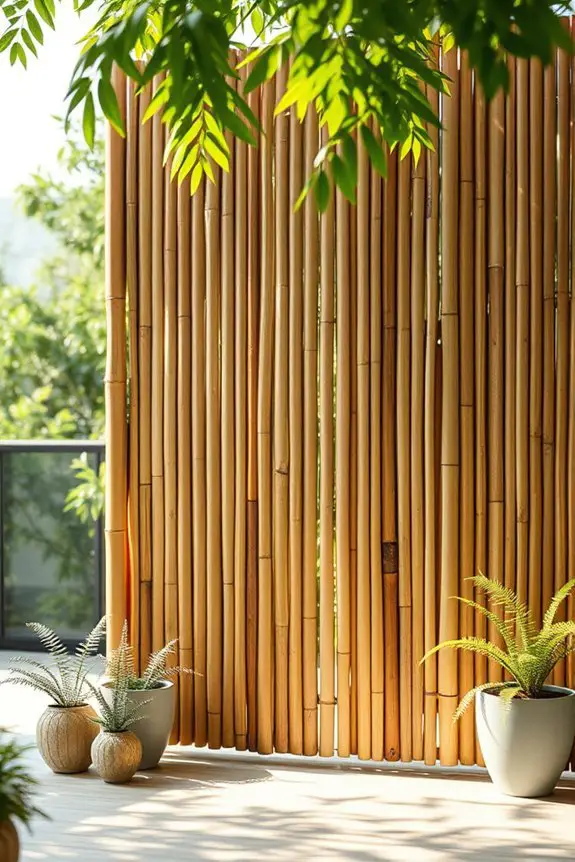 bamboo screens enhance privacy