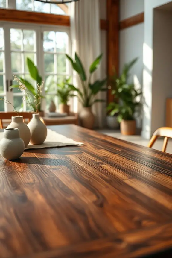 bamboo tables darker stain