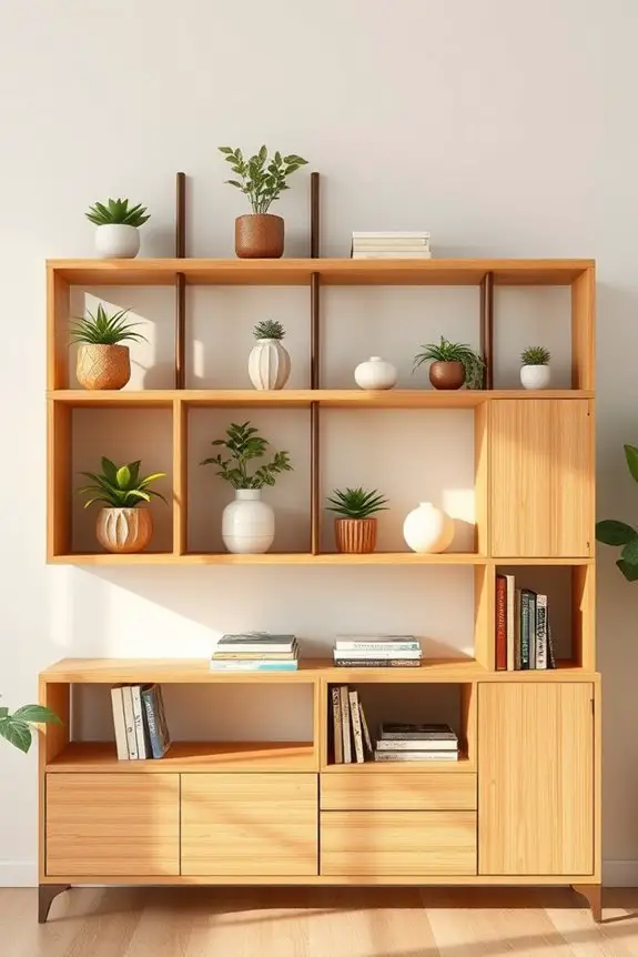 bamboo wall units decor