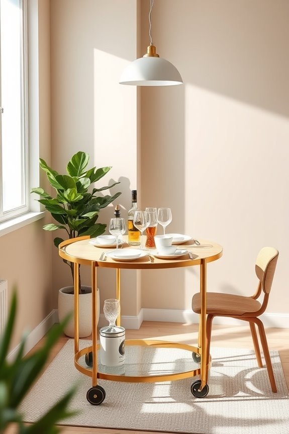 bar cart dining decor enhancement