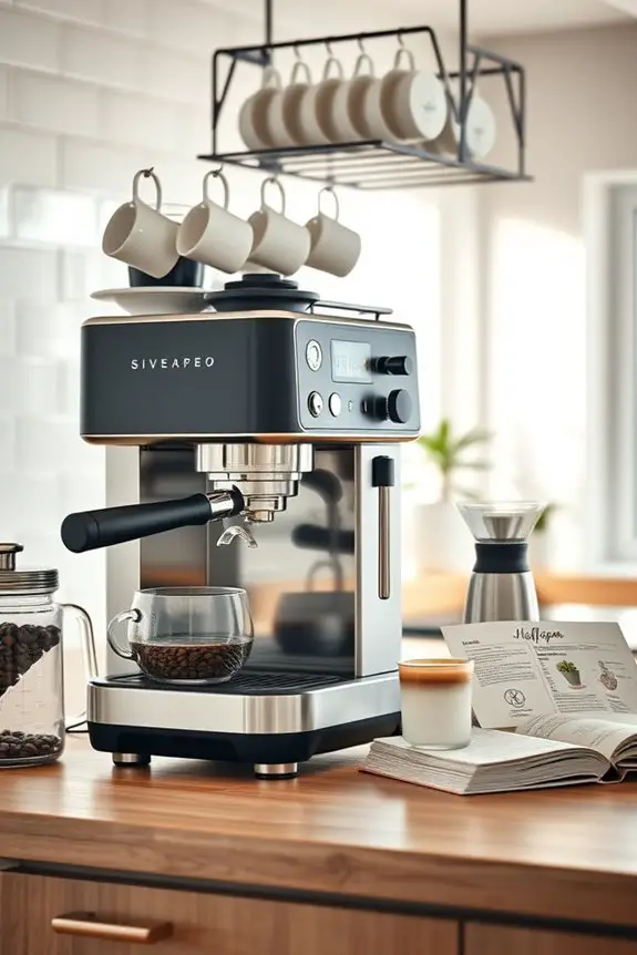 barista style coffee station setup