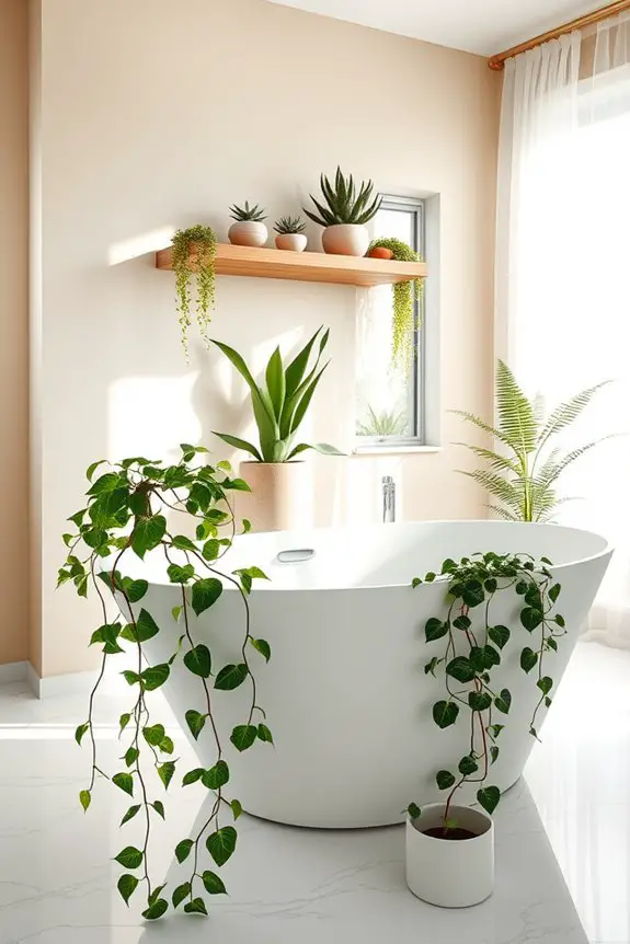 bathroom plants for tranquility