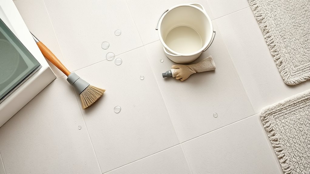 bathroom tile deep clean process