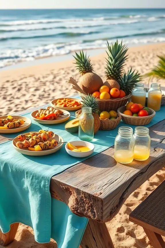 beach barbecue summer vibes