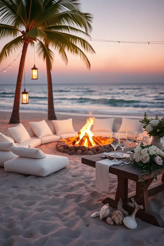 beach bonfire bridal shower