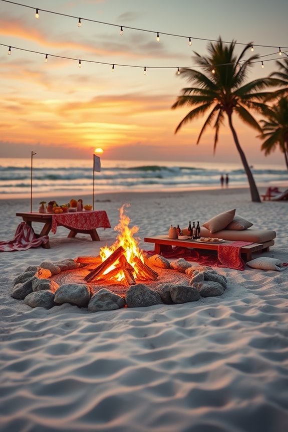 beach bonfire celebration fun