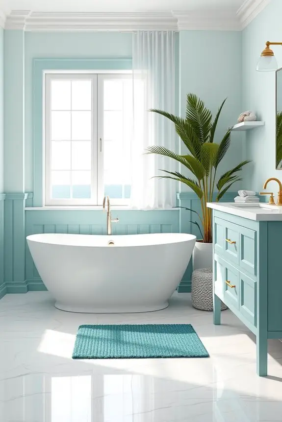 beach inspired aqua and teal