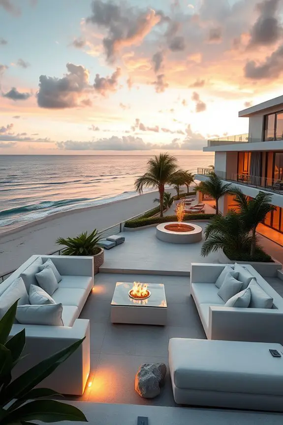 beachfront fireworks viewing experience