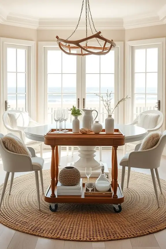 beachy bar cart essentials