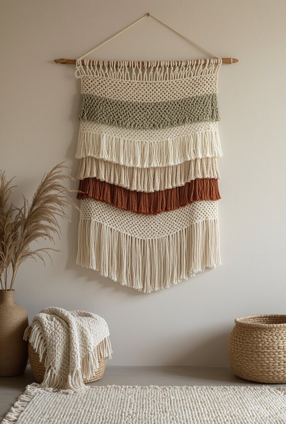 beaded fringe wall tapestry