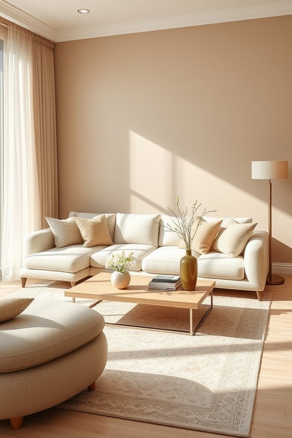 beige accent wall elegance