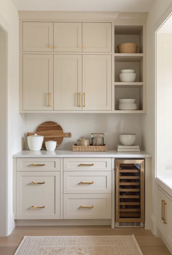 beige butler pantry elegance