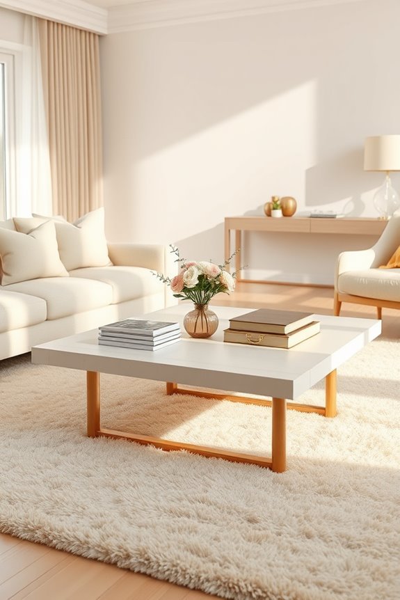 beige coffee table styles
