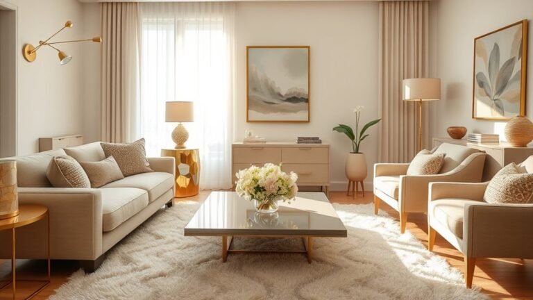 beige living room elegance