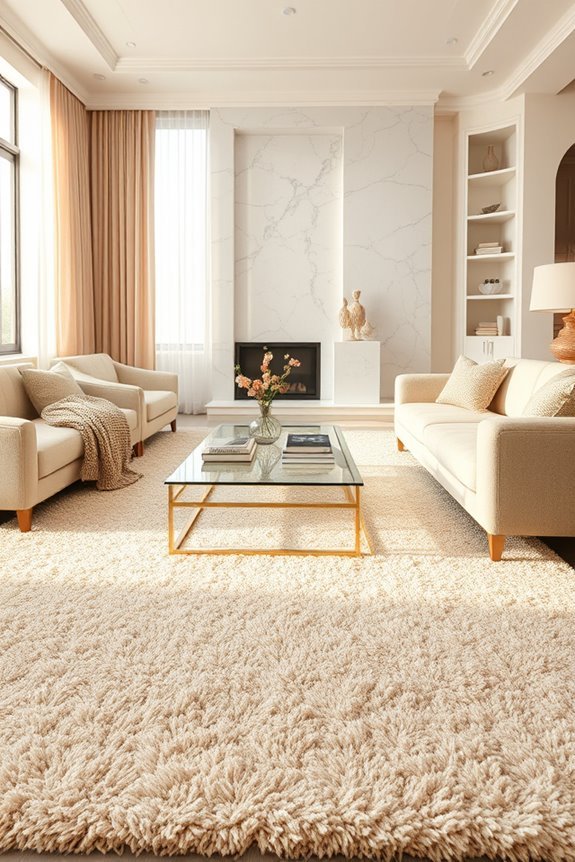 beige rugs enhance comfort