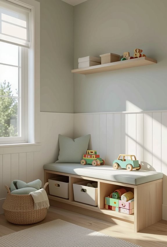 bench with toy storage