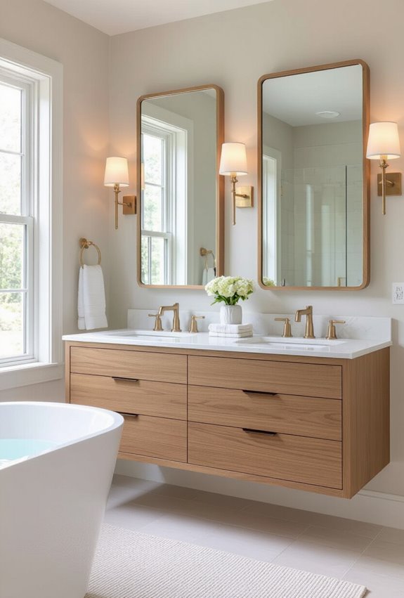 bespoke vanity with artisan finishes