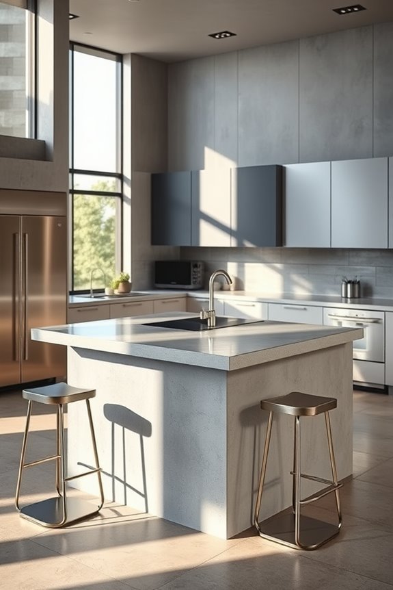 beton and stainless steel elegance