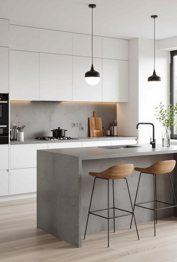 beton and white contrast