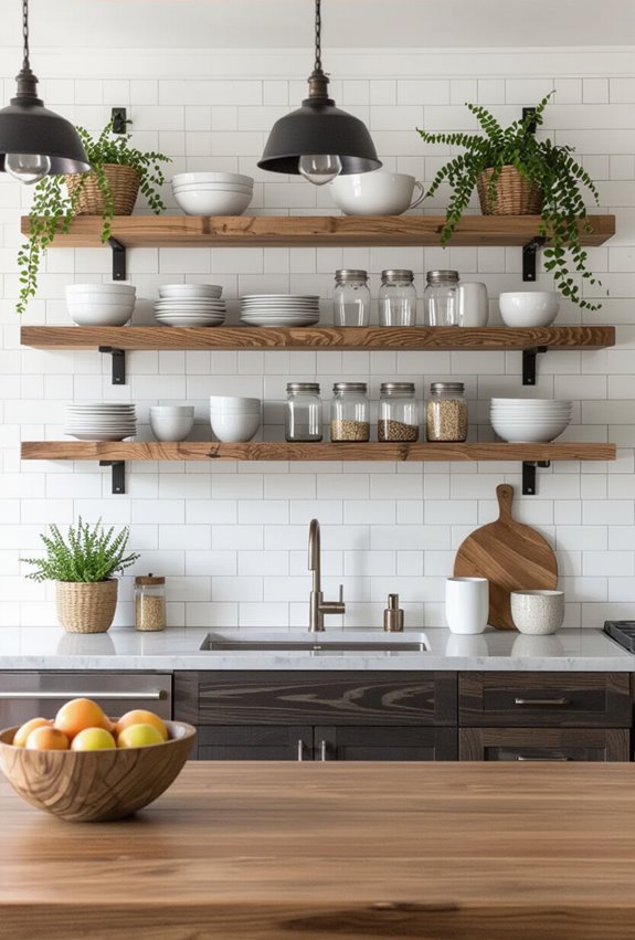 beton supported airy industrial shelving
