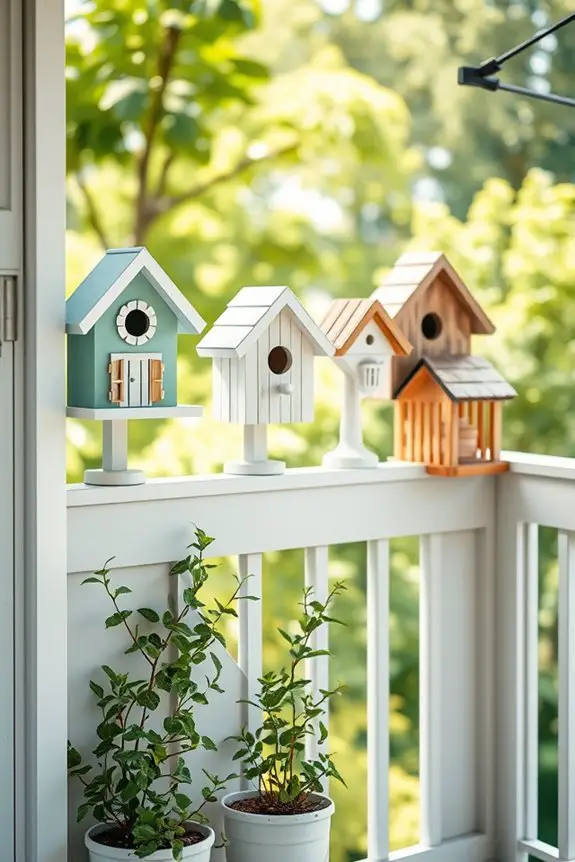 birdhouses attract cheerful birds