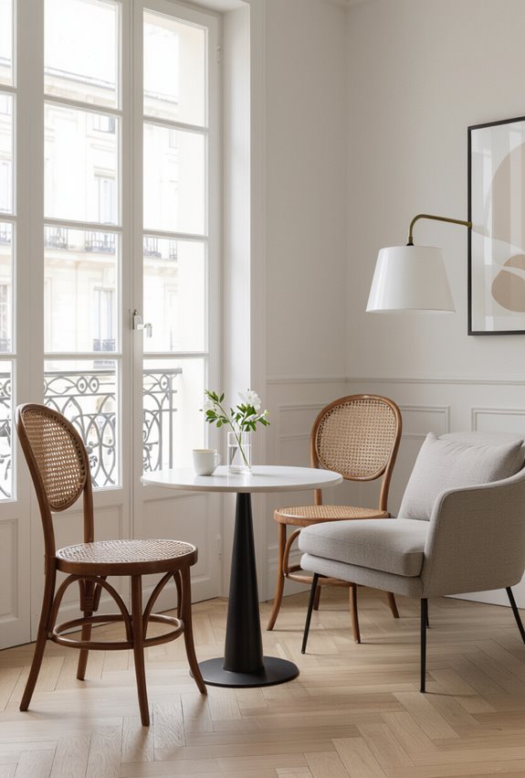 bistro meets contemporary seating