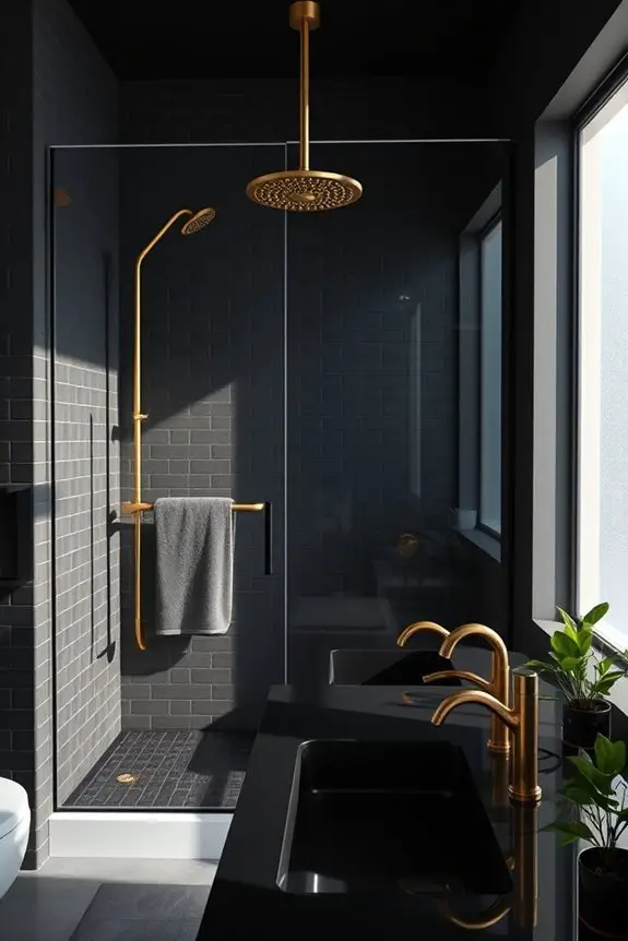 black and brass elegance