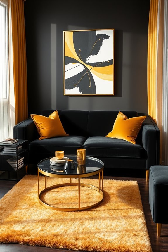 black and gold elegance