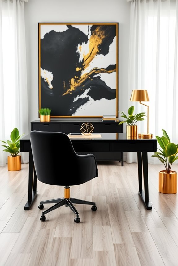 black and gold elegance