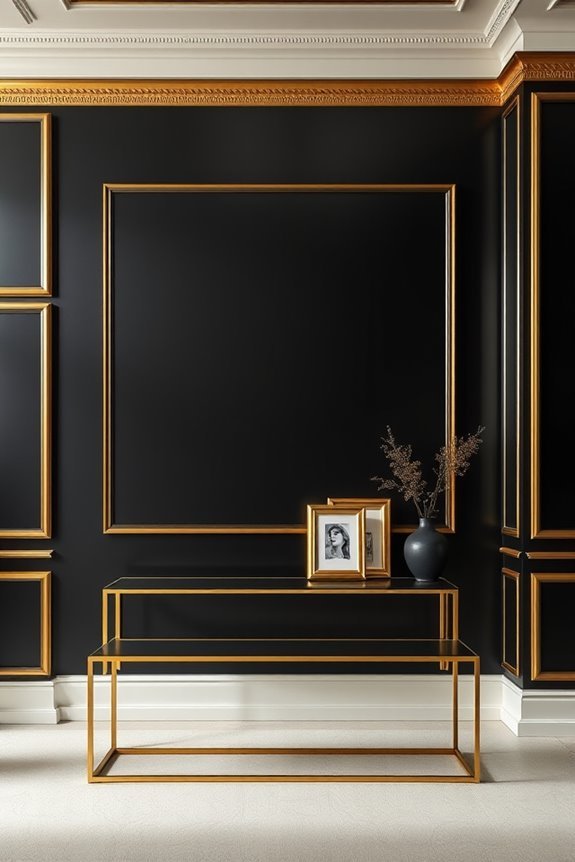 black and gold elegance