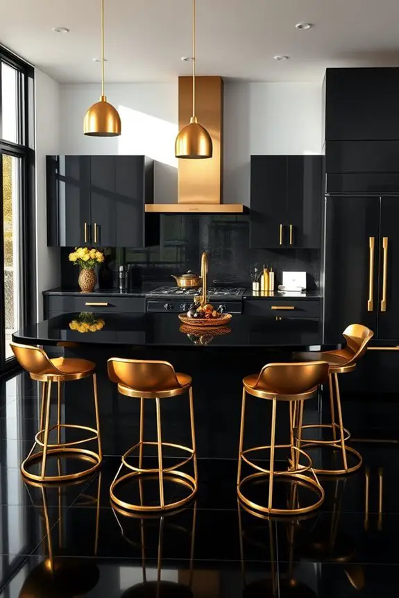 black and gold elegance