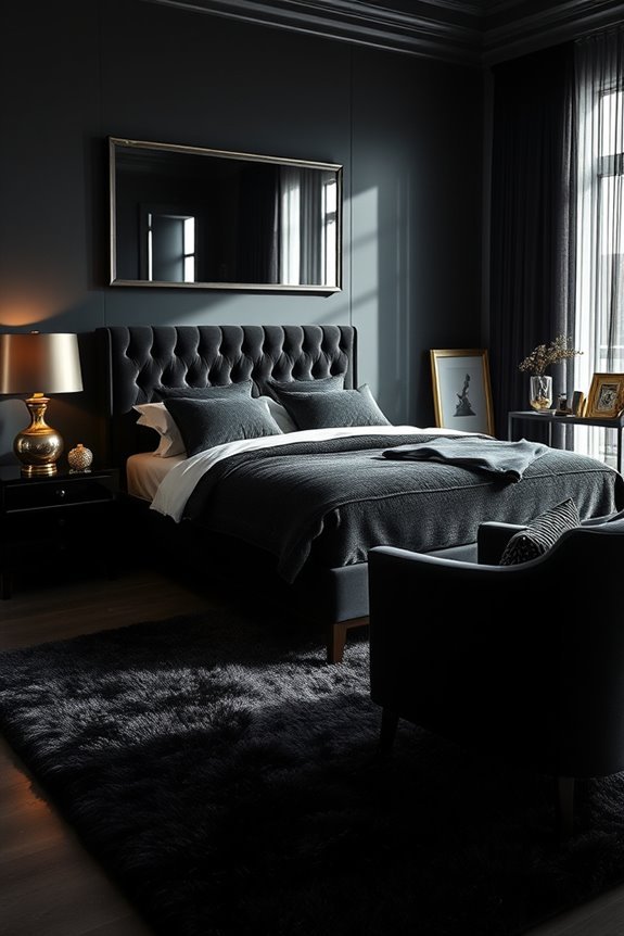 black and metallic elegance