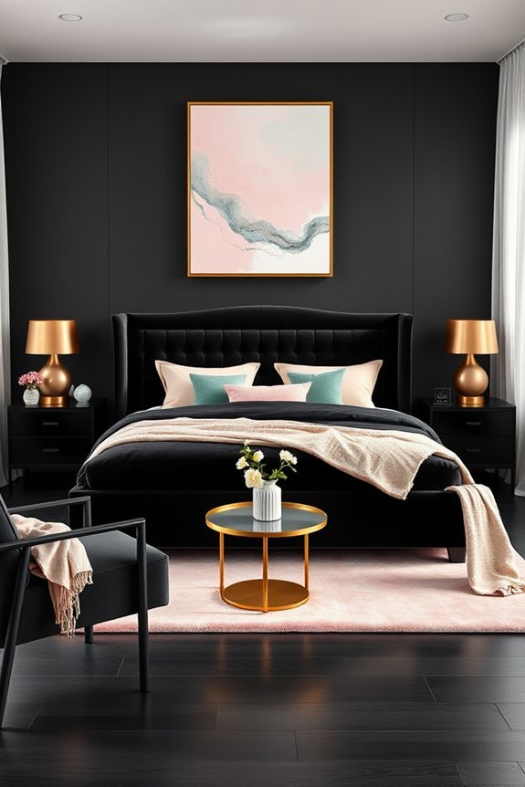 black and pastel elegance