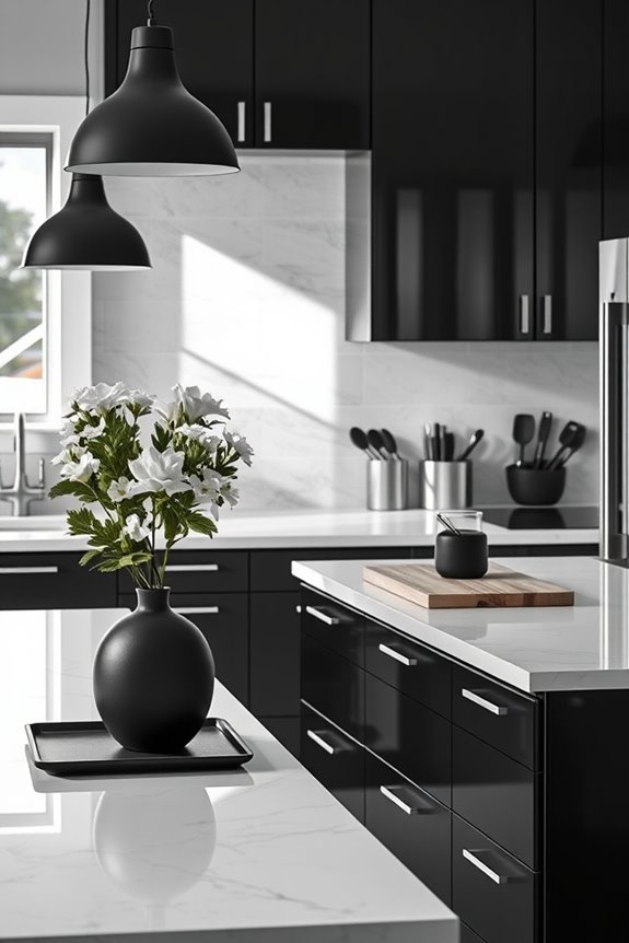 black and white kitchen design