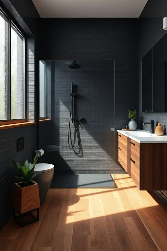 black and wood elegance