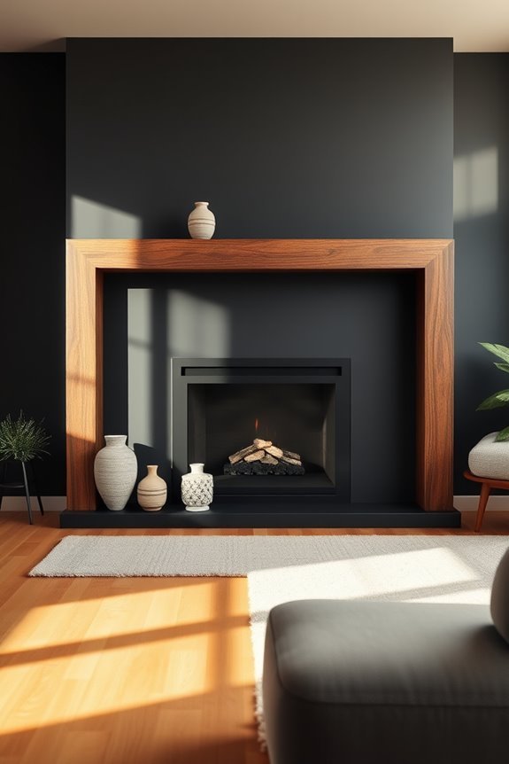 black and wood elegance