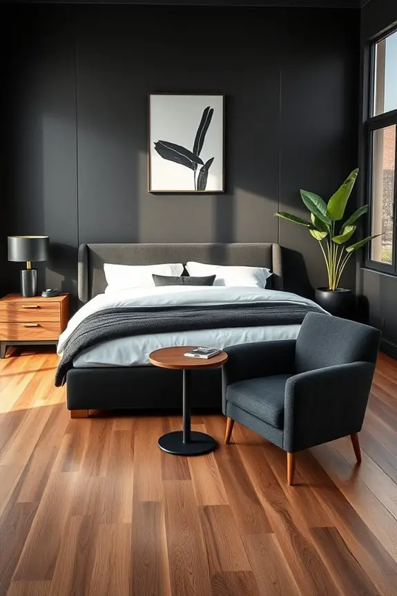 black and wood synergy