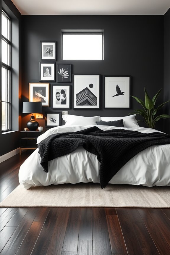 black frame gallery wall