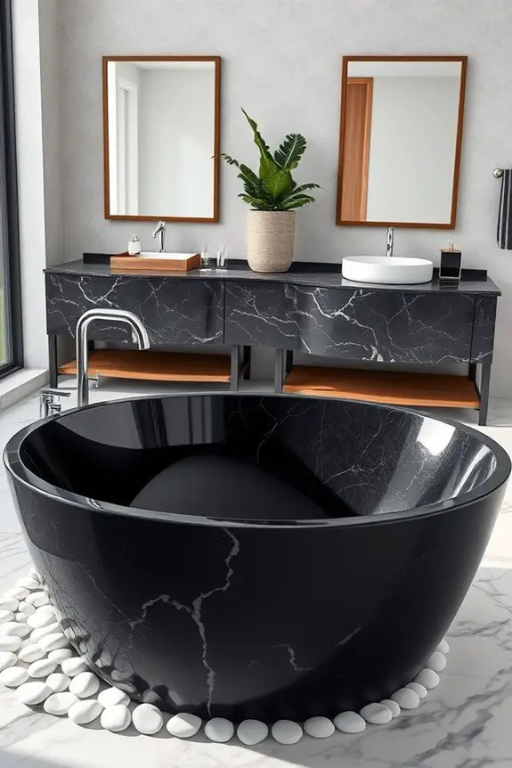 black marble design layering