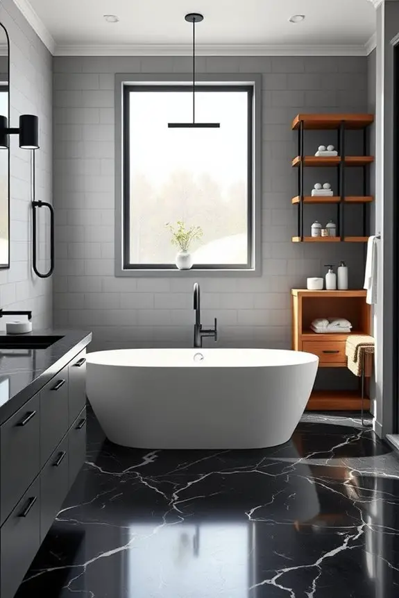 black marble farmhouse elegance