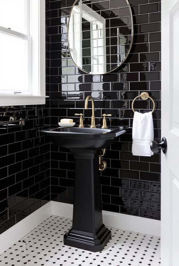 black subway tiles versatility