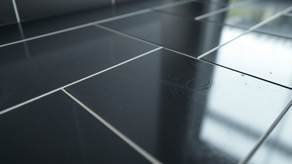 black tile streak visibility