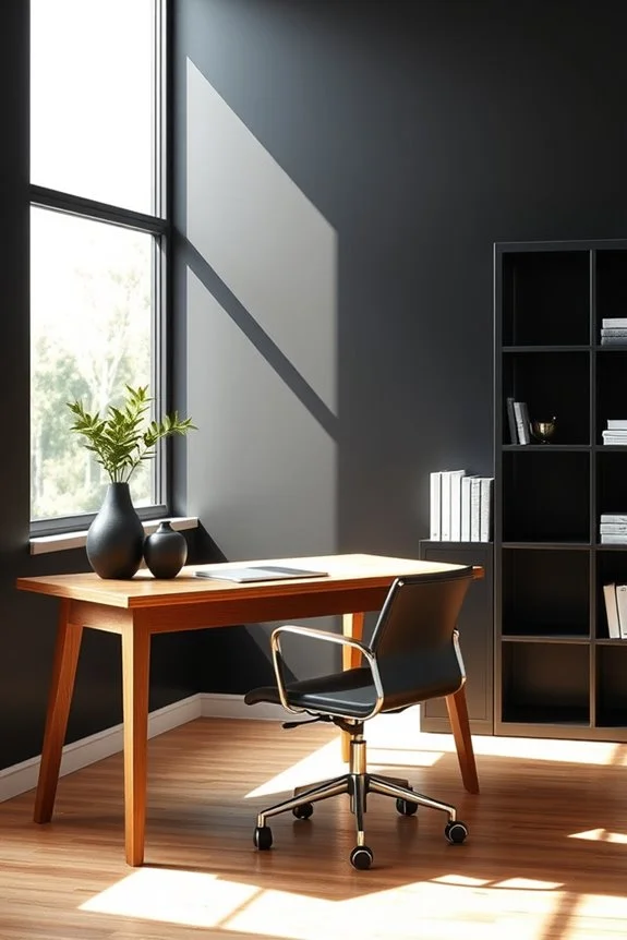 black walls enhance focus