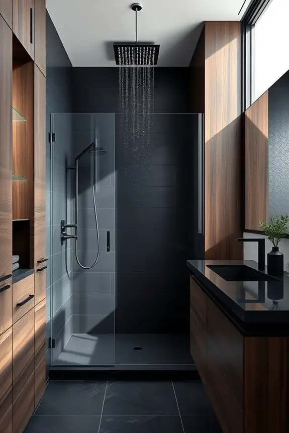 black wood warmth contrasts