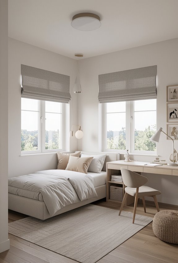 blackout cordless layered window treatments