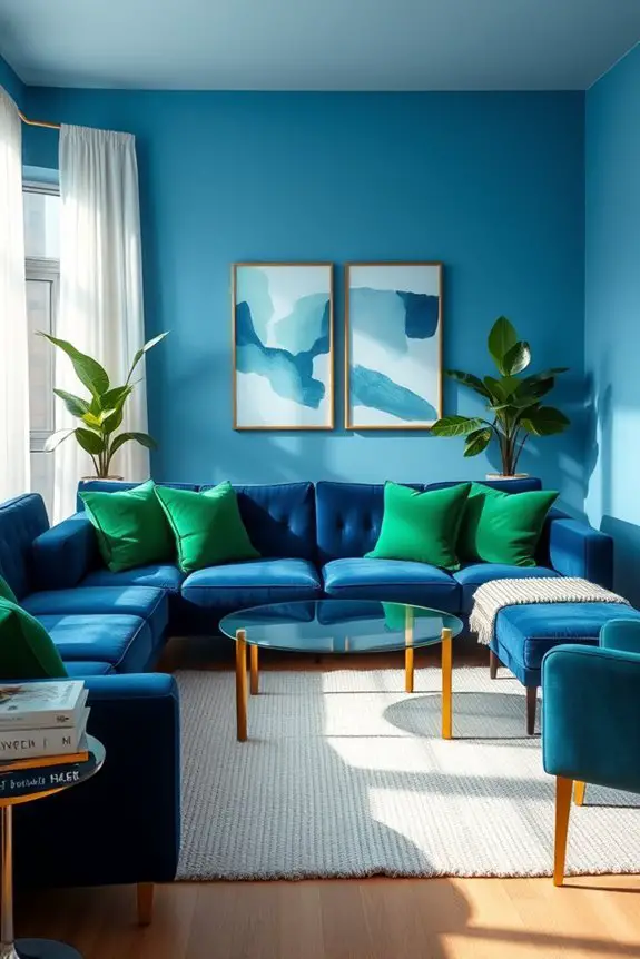blue and green harmony