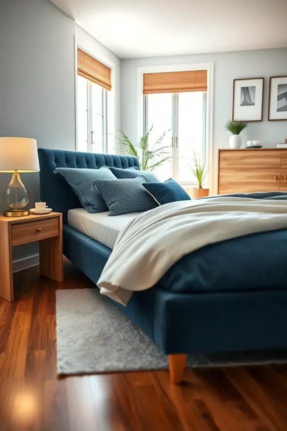blue and wood harmony