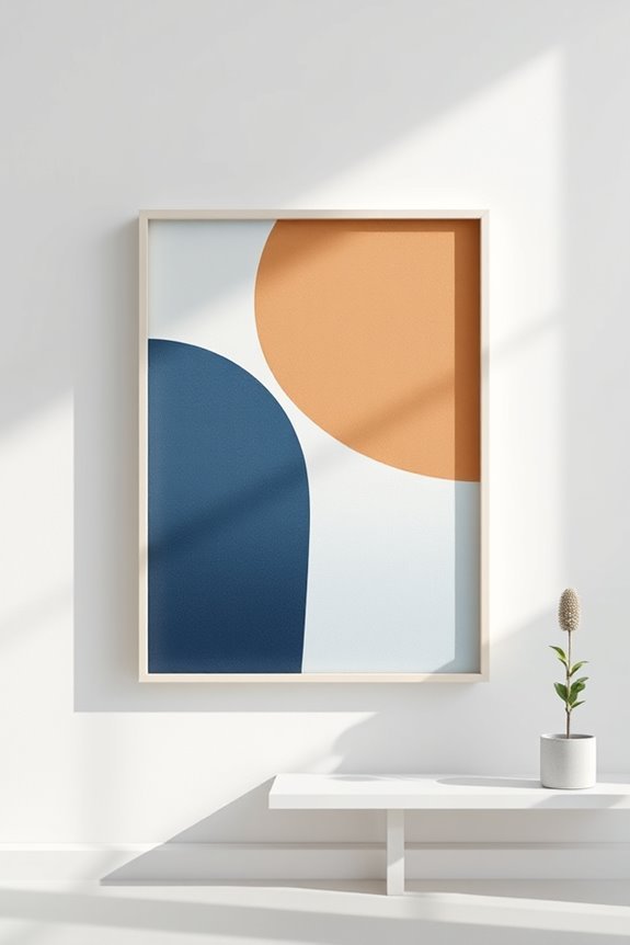 blue brown minimalist art